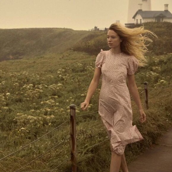 Doen Pink Floral Midi Dress - Picture 4 of 5